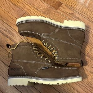 Iron Age Men's Brown Leather Boots with composite toes